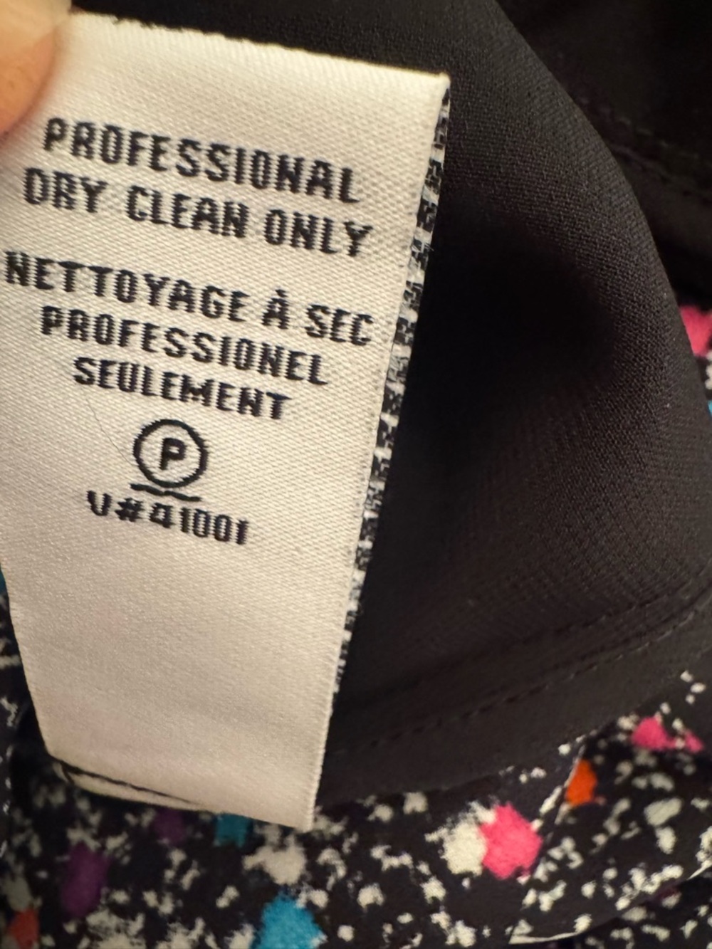 Diane Von Furstenberg Catherine Black Silk Dress with Multicolor Speckle Print - Picture 13 of 13